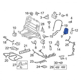 New OEM Rear Left Upper Outer Seat Back Recliner Adjustment Mechanism Cover Fits, 2013-2021 Lexus LX - Part # 7184460090A2