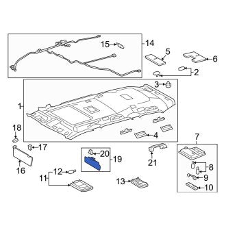 New OEM Left Sun Visor Fits, 2016-2021 Lexus LX - Part # 7433060070C0