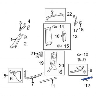 New OEM Rear Outer Door Sill Plate Fits, 2013-2021 Lexus LX - Part # 6791560030A2