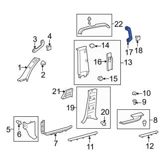 New OEM Rear Interior Grab Bar Fits, 2016-2021 Lexus LX - Part # 7462060100C0