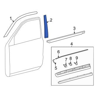 New OEM Front Left Door Applique Fits, 2008-2011, 2013-2015 Lexus LX - Part # 7575660040