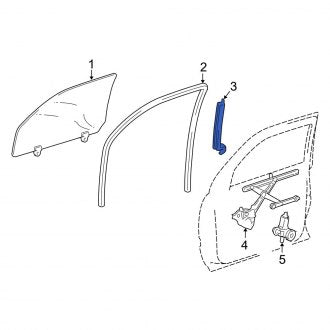 New OEM Left Door Window Glass Surround Channel Bracket Fits, 2008-2011, 2013-2021 Lexus LX - Part # 6740460110