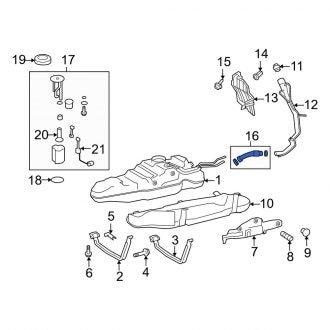 New OEM Lower Fuel Filler Neck Fits, 2008-2011, 2013-2021 Lexus LX - Part # 7721360300