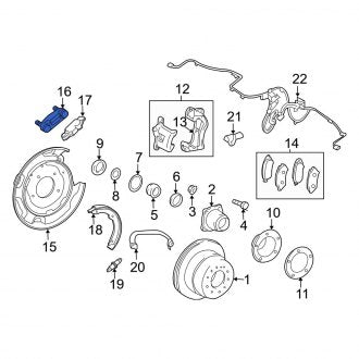 New OEM Rear Parking Brake Lever Bracket Fits, 2008-2011, 2013-2021 Lexus LX - Part # 465050C010