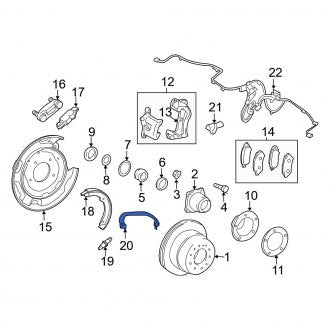 New OEM Rear Left Inner Brake Hydraulic Hose Fits, 2013-2021 Lexus LX - Part # 9094702G82