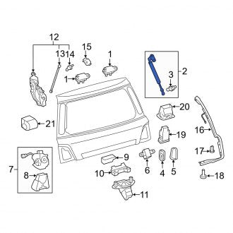 New OEM Left Liftgate Lift Support Fits, 2016-2021 Lexus LX - Part # 689600WB01