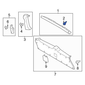 New OEM Liftgate Trim Panel Clip Fits, 2008-2011, 2013-2015 Lexus LX - Part # 6777158010