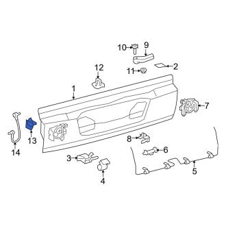 New OEM Rear Left Inner Tailgate Striker Plate Fits, 2008-2011, 2013-2021 Lexus LX - Part # 6946060040