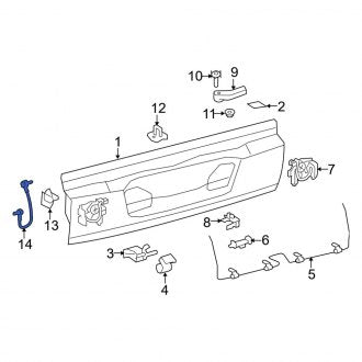 New OEM Tailgate Support Cable Fits, 2008-2011, 2013-2021 Lexus LX - Part # 6570660032