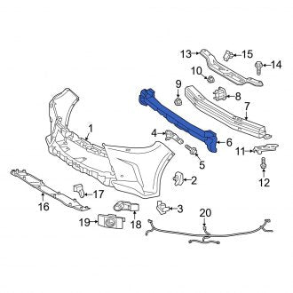 New OEM Front Bumper Impact Absorber Fits, 2016-2021 Lexus LX - Part # 5261160150