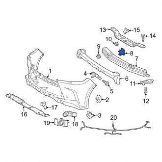 New OEM Front Left Bumper Impact Bar Bracket Fits, 2013-2021 Lexus LX - Part # 5103D60010