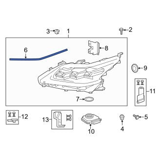 New OEM Front Right Headlight Seal Fits, 2016-2021 Lexus LX - Part # 5339560101