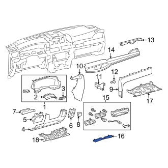 New OEM Lower Instrument Panel Molding Fits, 2016-2021 Lexus LX - Part # 5540660220