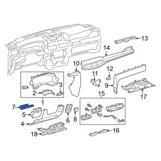 New OEM Left Lower Instrument Panel Trim Panel Fits, 2020-2021 Lexus LX - Part # 5539560041A0