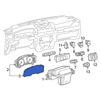 New OEM Instrument Panel Lens Fits, 2016-2021 Lexus LX - Part # 838526AV20