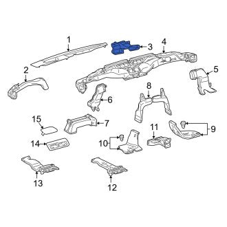 New OEM Front Center Instrument Panel Air Duct Fits, 2016-2021 Lexus LX - Part # 5584460300