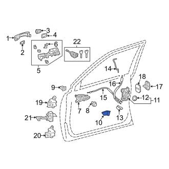 New OEM Front Left Outer Exterior Door Handle Cover Fits, 2021 Lexus LX - Part # 6925060110A0