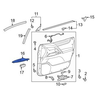 New OEM Front Right Door Switch Trim Panel Fits, 2016-2021 Lexus LX - Part # 7423160A00