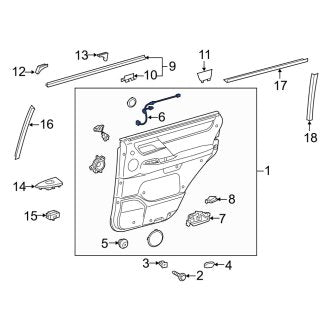 New OEM Rear Right Door Wiring Harness Fits, 2016-2021 Lexus LX - Part # 8974660070