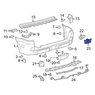 New OEM Parking Aid Sensor Retaining Ring Fits, 2016-2021 Lexus LX - Part # 8934808020