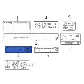 New OEM Genuine Lexus, Caution Label - Part # 1128570101