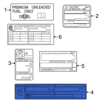 New OEM Genuine Lexus, Right Caution Label - Part # 7454360700