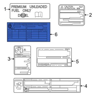 New OEM Genuine Lexus, Tire Information Label - Part # 4266160J30