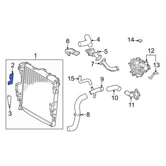 New OEM Genuine Lexus, Radiator Brace - Part # 1668170010