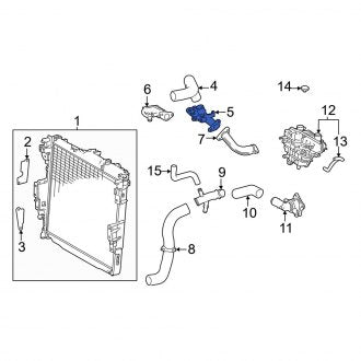 New OEM Engine Coolant Pipe Fits, 2022-2024 Lexus LX - Part # 1633270020