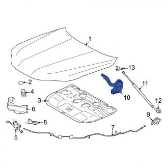 New OEM Front Left Hood Hinge Fits, 2022-2024 Lexus LX - Part # 5342060180