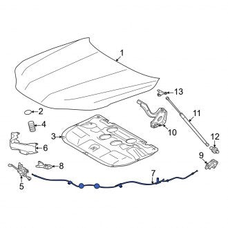 New OEM Front Hood Release Cable Fits, 2022-2024 Lexus LX - Part # 5363060230