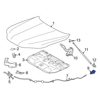 New OEM Front Hood Release Handle Fits, 2022-2024 Lexus LX - Part # 5360130100C0