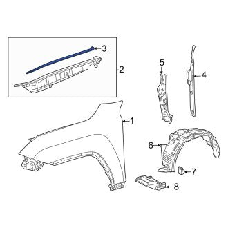 New OEM Front Right Hood Seal Fits, 2022-2024 Lexus LX - Part # 5338860111