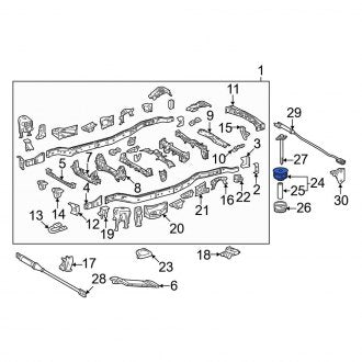 New OEM Front Lower Body Mount Cushion Fits, 2022-2024 Lexus LX - Part # 5220260070