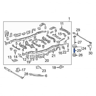 New OEM Center Front Body Mount Cushion Sleeve Fits, 2022-2024 Lexus LX - Part # 5221860030