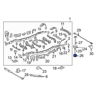 New OEM Rear Lower Body Mount Cushion Fits, 2022-2024 Lexus LX - Part # 5220860060