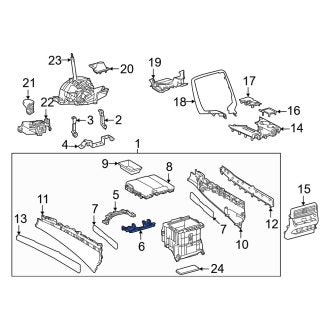 New OEM Rear Console Bracket Fits, 2022-2024 Lexus LX - Part # 5899560100