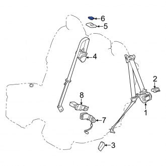 New OEM Genuine Lexus, Seat Belt Guide Cap - Part # 7317860050000