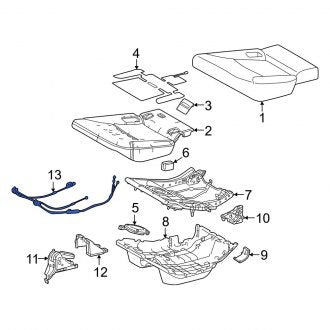 New OEM Center Right Folding Seat Release Cable Fits, 2022-2024 Lexus LX - Part # 7891060120