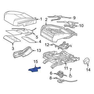 New OEM Center Right Seat Track Cover Fits, 2022-2024 Lexus LX - Part # 7923660150C0