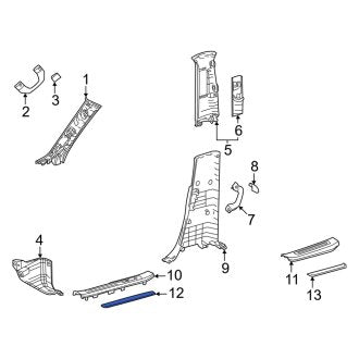 New OEM Front Door Trim Sill Plate Insert Fits, 2022-2024 Lexus LX - Part # 6791160050C0