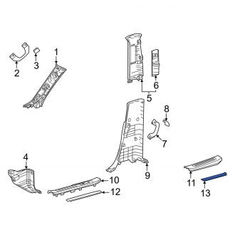 New OEM Rear Left Door Trim Sill Plate Insert Fits, 2022-2024 Lexus LX - Part # 6791660040C0