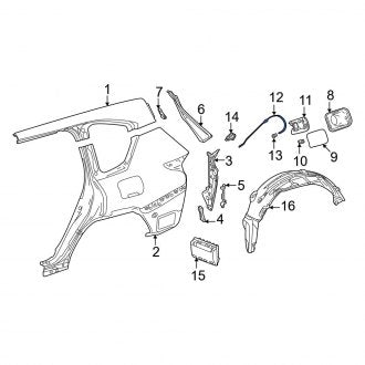 New OEM Rear Fuel Filler Door Release Cable Fits, 2022-2024 Lexus LX - Part # 7703560240