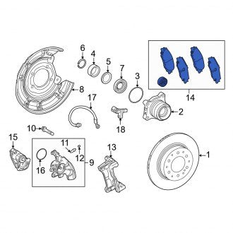 New OEM Rear Disc Brake Pad Set Fits, 2022-2024 Lexus LX - Part # 446660191