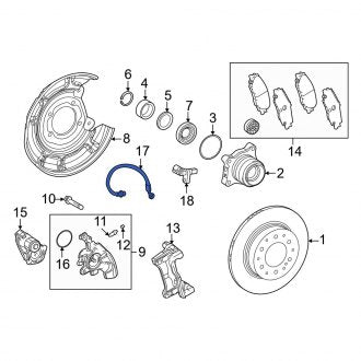 New OEM Rear Right Outer Brake Hydraulic Hose Fits, 2022-2024 Lexus LX - Part # 9094702J69