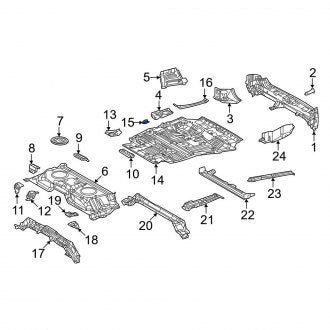 New OEM Center Floor Pan Bracket Fits, 2022-2024 Lexus LX - Part # 5825260010