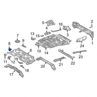 New OEM Center Front Floor Pan Bracket Fits, 2022-2024 Lexus LX - Part # 5825160010