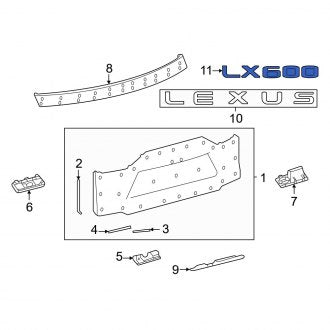 New OEM Rear Hatch Emblem Fits, 2022-2024 Lexus LX - Part # 7544160740