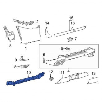 New OEM Rear Bumper Impact Absorber Fits, 2022-2024 Lexus LX - Part # 5261560120