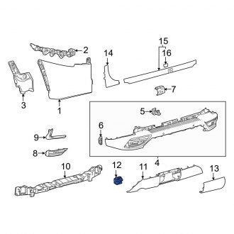 New OEM Left Valance Panel Bracket Fits, 2022-2024 Lexus LX - Part # 5216860050